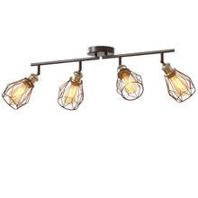 将图片加载到图库查看器,ANWIO Luminaire Plafonnier LED, 4 Spots de Plafond Orientable, E27 Rampe Spot LED Mural, Plafonnier Cuisine, Chambre, Couloir, Salon (Sans Ampoules)