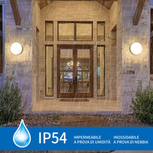 Load image into Gallery viewer, ANWIO Plafoniera Bianca LED Impermeabile Rotonda 14W 980LM 4000k IP54 Pacco da 1 Unità