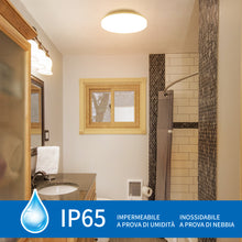 Load image into Gallery viewer, ANWIO Plafoniera LED Impermeabile Rotonda IP65 18W 1800LM Bianca Naturale 4000K φ280*50mm