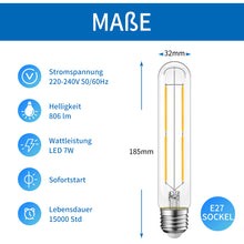 Load image into Gallery viewer, ANWIO E27 LED Lampe T32