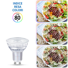 Load image into Gallery viewer, ANWIO Lampadina LED GU10 Vetro da Incasso 4W 345LM 2700K Pacco da 1 Unità