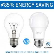 Load image into Gallery viewer, ANWIO Lampadina LED Attacco E27 A60 8W 806LM 6500K Pacco da 6 Unità