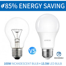 Load image into Gallery viewer, ANWIO Lampadina LED Attacco E27 A60 13.5W 1521LM 6500K Pacco da 6 Unità