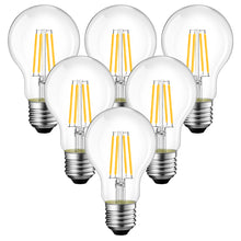 Load image into Gallery viewer, ANWIO Lampadine Filamenti LED Attacco E27 A60 806LM 6.5W 6500K Pacco da 6 Unità