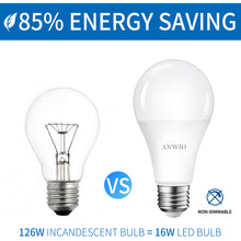 Load image into Gallery viewer, ANWIO Lampadina LED Attacco E27 16W 1900LM 6500K Pacco da 6 Unità