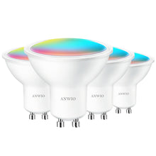 Load image into Gallery viewer, ANWIO Lampadine LED GU10 Smart 5W 350LM Pacco da 4 Unità