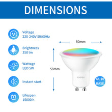 Load image into Gallery viewer, ANWIO GU10 Smart Lampe 4er Pack