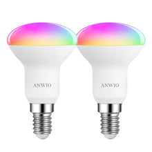 Load image into Gallery viewer, ANWIO Lampadina LED Riflettore Smart E14 4.9W 470LM Pacco da 2 Unità