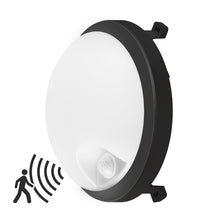 Load image into Gallery viewer, ANWIO Applique con Sensore di Movimento Nera IP54 4000K 12W 900LM Pacco da 1 Unità