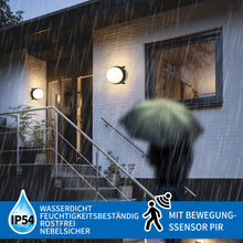 Load image into Gallery viewer, ANWIO LED Deckenleuchte mit Bewegungsmelder 12W, Schwarz