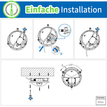 Load image into Gallery viewer, ANWIO LED Deckenleuchte mit Bewegungsmelder 12W, Schwarz