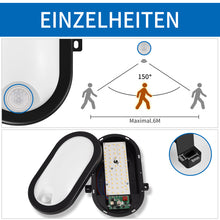 Load image into Gallery viewer, ANWIO LED Wandleuchte mit Bewegungsmelder Schwarz 12W 1er Pack