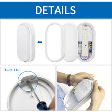 Load image into Gallery viewer, ANWIO 14W LED Ovalleuchte Weiß 1er Pack