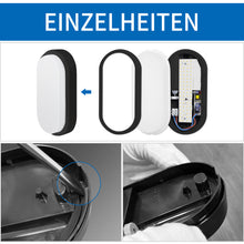 Load image into Gallery viewer, ANWIO 14W LED Ovalleuchte Schwarz 2er Pack