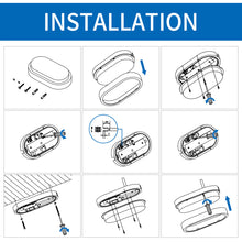 Load image into Gallery viewer, ANWIO 14W LED Ovalleuchte Schwarz 2er Pack