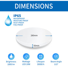 Load image into Gallery viewer, ANWIO LED Deckenleuchte 18W
