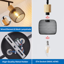 将图片加载到图库查看器，ANWIO Faretti LED da Soffitto Orientabili con 3 Luci E14, Faretto da Interno Moderna, Faretti Soffitto per Barra, Salotto,Cameretta, Cucina (Senza Lampadina) [Classe di efficienza energetica A]
