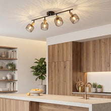 将图片加载到图库查看器，ANWIO Faretti LED da Soffitto Orientabili con 4 Luci E14, Faretto da Interno Moderna, Faretti Soffitto per Barra, Salotto,Cameretta, Cucina (Senza Lampadina) [Classe di efficienza energetica A]
