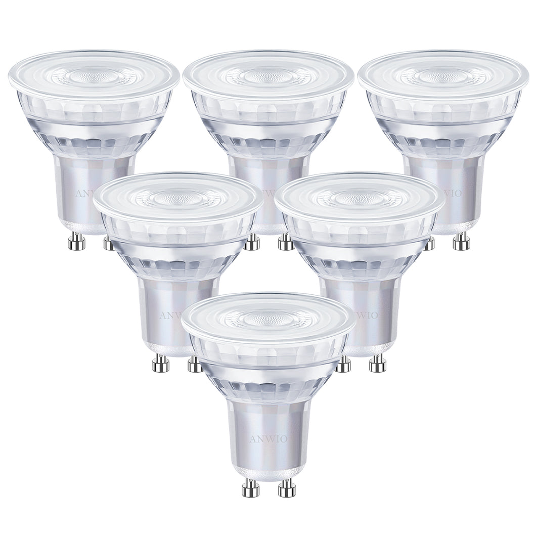ANWIO GU10 LED-Leuchtmittel Glas