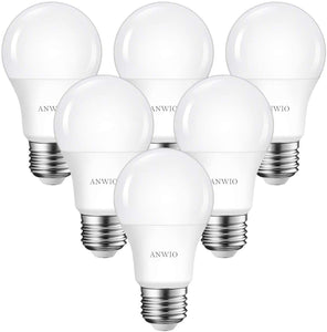 6 Unidades 8W Bombillas LED E27, 806 Lúmenes, 6500K Blanco Frío, A60 No Regulable -ANWIO.