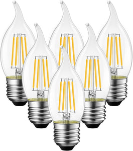 E26 Flame Tip LED Light Bulbs,4.5W B11