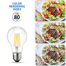 Load image into Gallery viewer, ANWIO Lampadine Filamenti LED Attacco E27 A60 806LM 6.5W 6500K Pacco da 6 Unità
