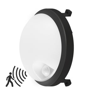 ANWIO LED Deckenleuchte mit Bewegungsmelder 12W, Schwarz