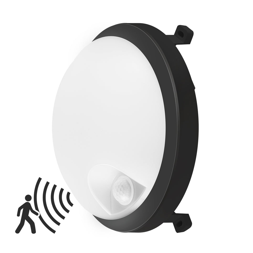 ANWIO LED Deckenleuchte mit Bewegungsmelder 12W, Schwarz