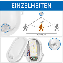 Load image into Gallery viewer, ANWIO LED Wandleuchte mit Bewegungsmelder Weiß 12W 2er Pack
