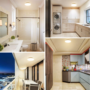 ANWIO Plafoniera LED Impermeabile Rotonda IP65 24W 2400LM Bianca Naturale 4000K φ330*50mm
